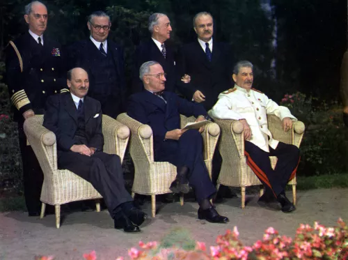 Truman with Attlee and Stalin at Potsdam