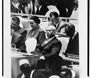Nikita Khrushchev at the UNGA, 1962.