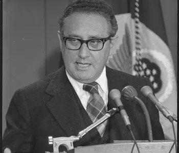 A photo of Henry Kissinger from 1975
