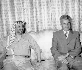 Yasser Arafat and Nicolae Ceausescu