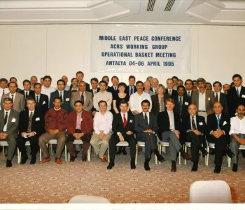 Group photo from the Arms Control and Regional Security Working Group Operational Basket Meeting, Antalya, Turkey, April 4-6, 1995.